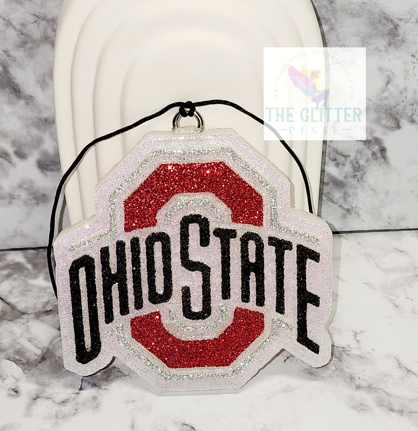 Ohio State Logo Freshie in Pink Lemonade Scent