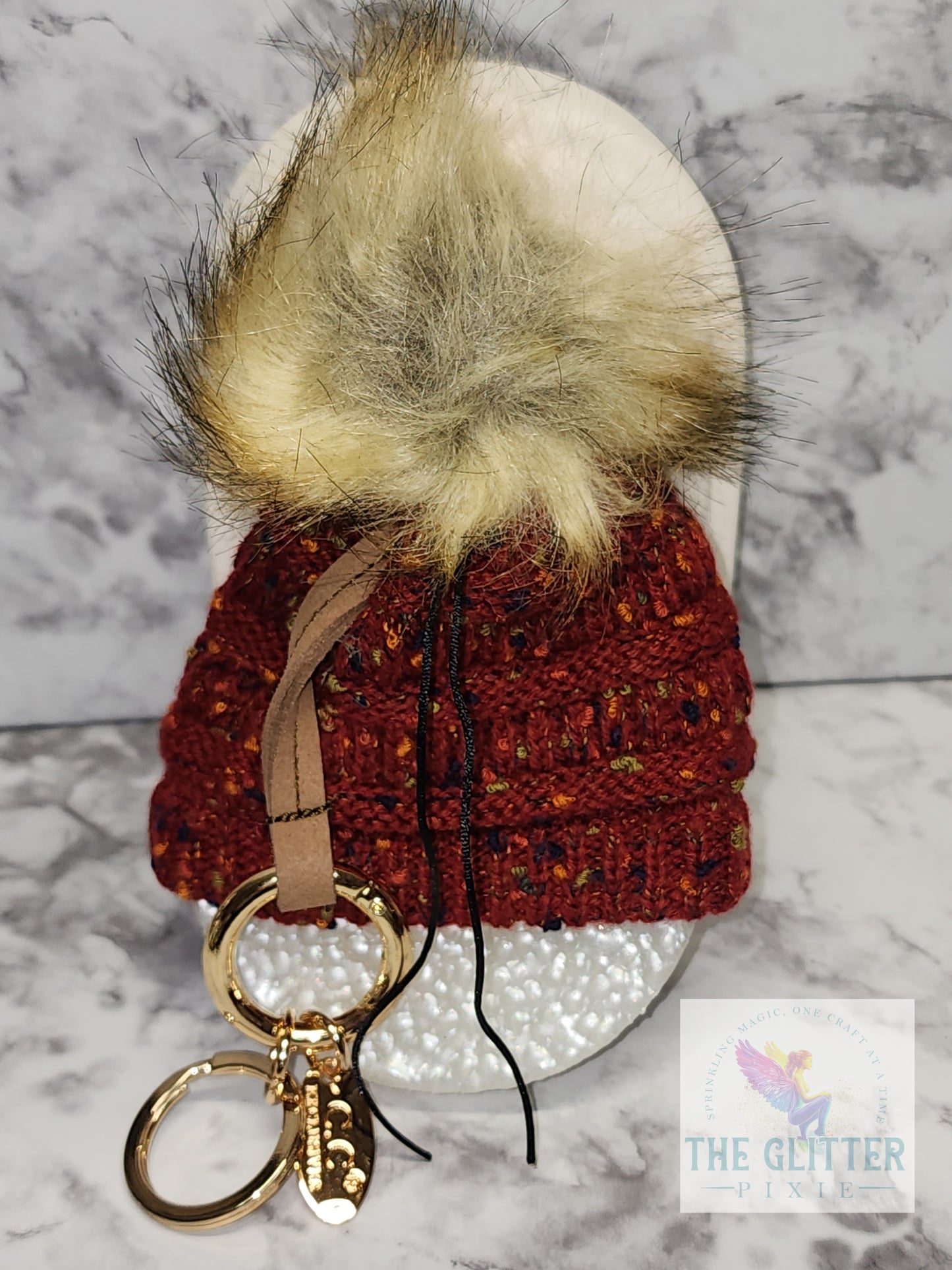 Snowman Face Freshie with Beanie Keychain in Flannel Scent