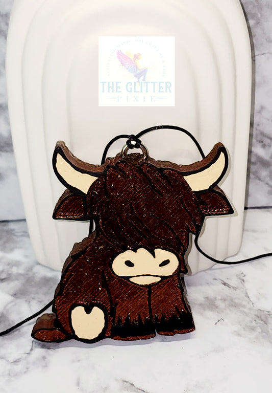 Highland Cow in Sweater Weather Type Scent (No Glitter)